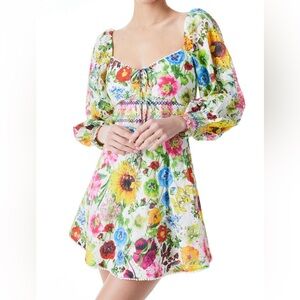 Alice + Olivia Crawford Sweetheart Floral Mini Dress Size 6